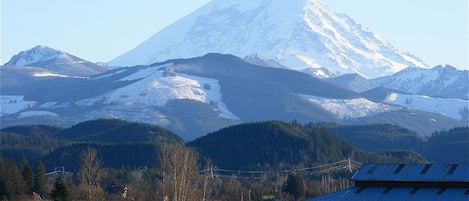 Mt Rainer and the Dairy Farm from the deck
