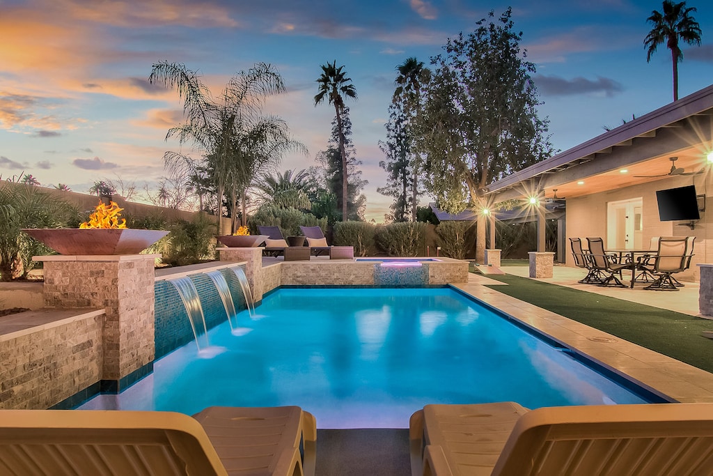 Private Pool Spa Outdoor Firepit, Fire Pits Scottsdale Az