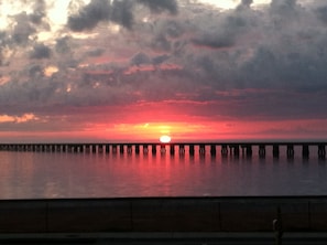 Sunset from the front front over the Bay St. Louis Bridge