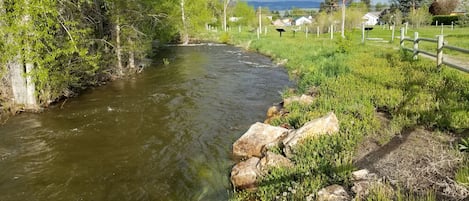 Cottonwood Creek runs next to the house! 