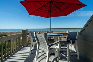 Dining for four on the back deck