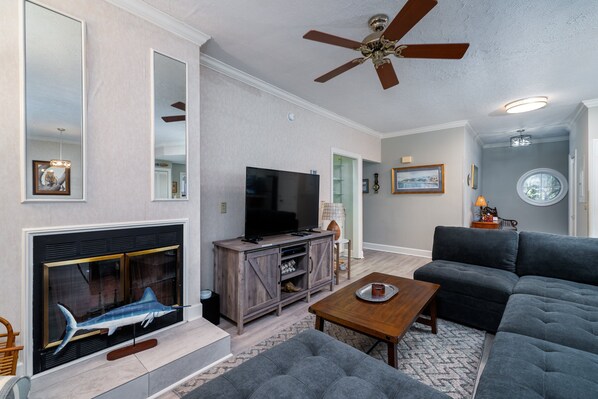 Fireplace is decorative only