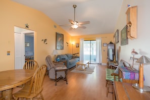 Living and dining area.