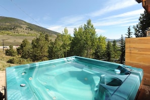 Private hot tub.