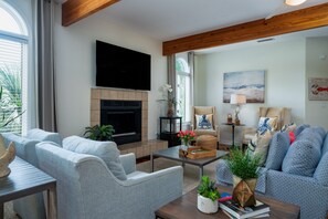 The great room is the central point of this villa.