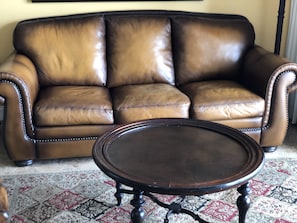 Queen leather sleeper sofa