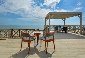 Oceanfront views from deck.