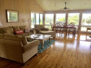 Living Room and dining area.