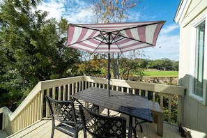 Sip coffee on the entry deck with great marsh views.