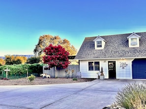 Private and serene cottage overlooking a private vineyard with mountain views.