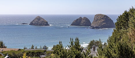 Vue sur la plage ou l’océan