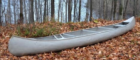 Enjoy the open water of Big Boulder Lake in our jumbo 17’ canoe