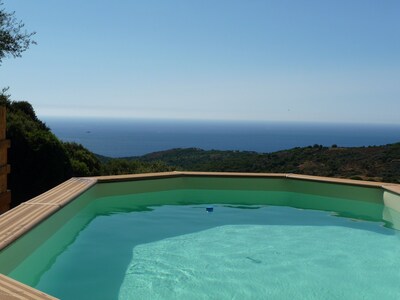 Chalet : vue mer, Plage à 5 mn, Piscine hors sol, Villanova, 10 km AjaccioCorse