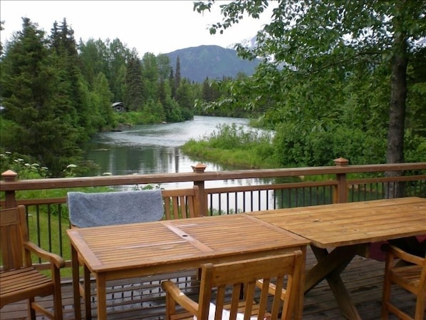 View of beautiful Trail River from our deck