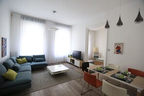 Living room with dining area