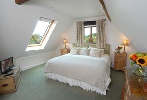 First floor:  Master bedroom with 6' super-king size bed
