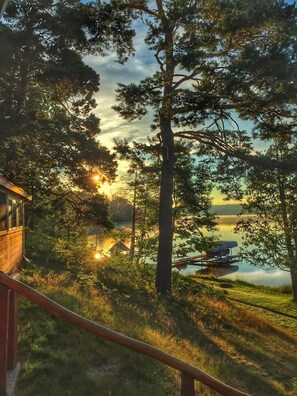 Sunrise from the top of the stair landing.