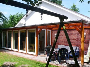 Dach, Terrasse, Strahl, Gebäude, Veranda, Haus, Pergola, Schatten, Abstellgleis, Outdoor Struktur