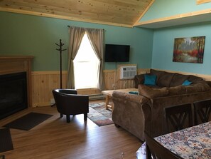 Cabin 4 Living Area w/ Gas Fireplace