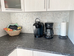 Regular and Keurig coffee pots available. 