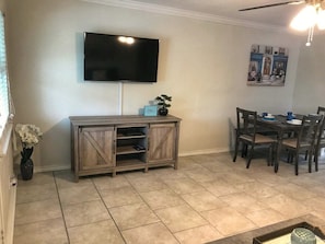 Living area with tv