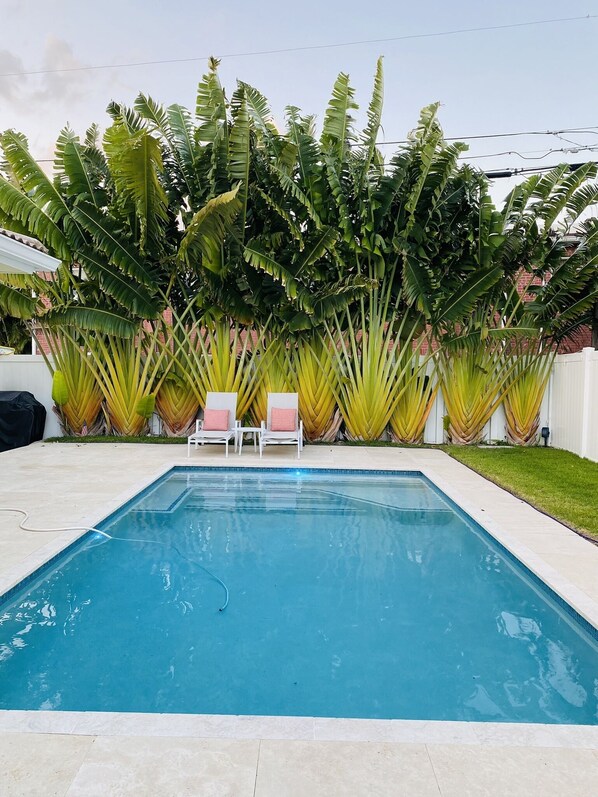 new heated pool