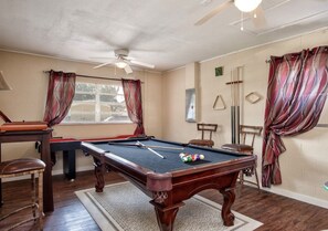 Bonus room has all the fun family games including pool, ping pong, and much more