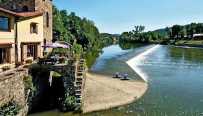 The terrace on the river