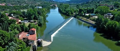 The Martellina and the river from the drone