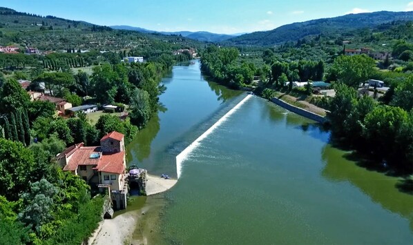 The Martellina and the river from the drone