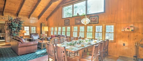 A peaceful Alger retreat awaits at this riverfront vacation rental home.