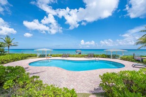 Spectacular ocean views from the community pool.