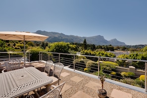 View from Top Deck of Tranquil Garden and Table Mountain