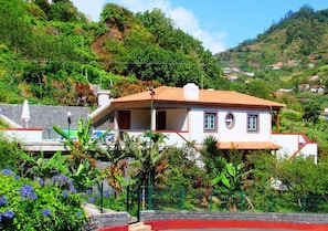 Villa with the exotic garden.