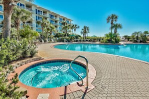 Massive building pool and hot tub
