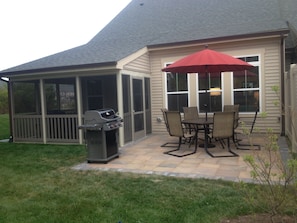 Enjoy grilling on the Weber & outdoor dining