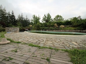 Eigentum, Natürliche Landschaft, Wand, Garten, Botanik, Gras, Baum, Schwimmbad, Die Architektur, Haus