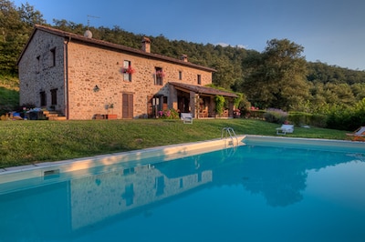 At the Edge of a Forest Ancient  Stone Farmhouse with Pool 