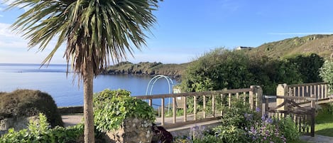 Spring Sunshine, sea views from the front garden.