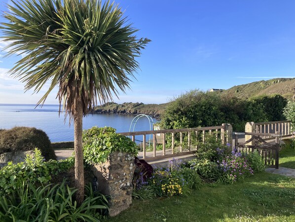 Spring Sunshine, sea views from the front garden.