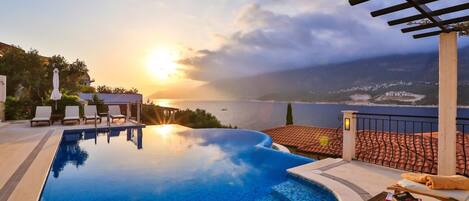 Terrace, Pool and Sunset