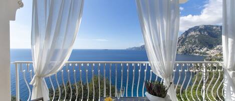 View of Positano and Hotel San Pietro from Laurito