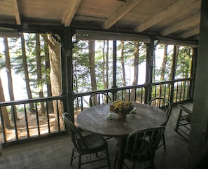 Most meals served on screened porch (photo prior to renovations)