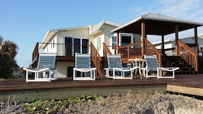 Your own private home right on the water with ocean and bay decks and a gazebo