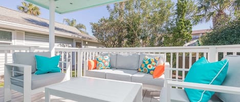 Comfy covered porch area