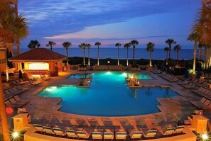 Well Lighted Large Outdoor Pool 