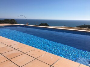 Pool with sea view