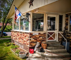 Front step view of our home.