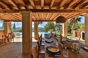 Villa Sa Capella. Ibiza. Large covered porch
