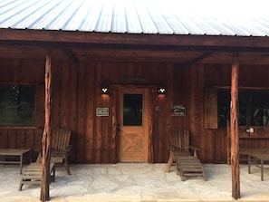 Front door and porch
